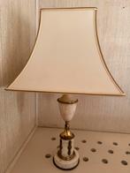 Vintage Tafellamp met Marmeren Voet, Huis en Inrichting, Lampen | Vloerlampen, Ophalen, Gebruikt, Metaal, Minder dan 100 cm