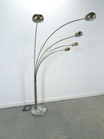 Vintage booglamp vloerlamp met marmeren voet uit Zweden, Huis en Inrichting, Lampen | Vloerlampen, Ophalen, Gebruikt, Vintage lamp Zweden