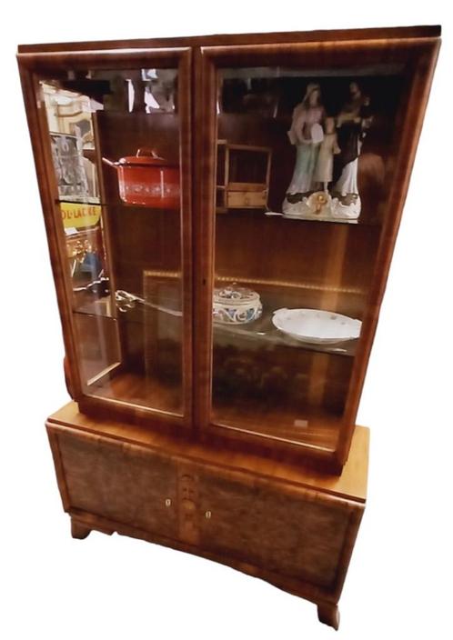 Chr. Peter Duitse art deco vitrinekast, Huis en Inrichting, Kasten | Vitrinekasten, 150 tot 200 cm, 100 tot 150 cm, 25 tot 50 cm