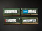 4x 8GB DDR4 Laptop Geheugen Modules, Computers en Software, RAM geheugen, Gebruikt, DDR4, 8 GB, Ophalen of Verzenden