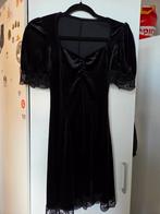 zwarte velvet jurk, Verzenden, Zo goed als nieuw, Zwart, Cocktailjurk