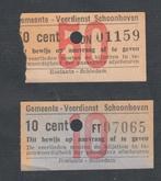 2 oude kaartjes pont schoonhoven, Ophalen of Verzenden, Gebruikt, Tram, Overige typen