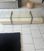 Glazen TV-meubel met Laden, Huis en Inrichting, Tafels | Salontafels, Ophalen, 100 tot 150 cm, Minder dan 50 cm, Rechthoekig