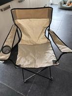 Inklapbaar Vissersstoeltje Beige, Ophalen of Verzenden, Gebruikt, Campingstoel