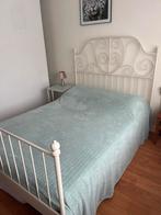 Metalen bed 140x200, Huis en Inrichting, Slaapkamer | Bedden, Ophalen, Wit, Tweepersoons, 140 cm