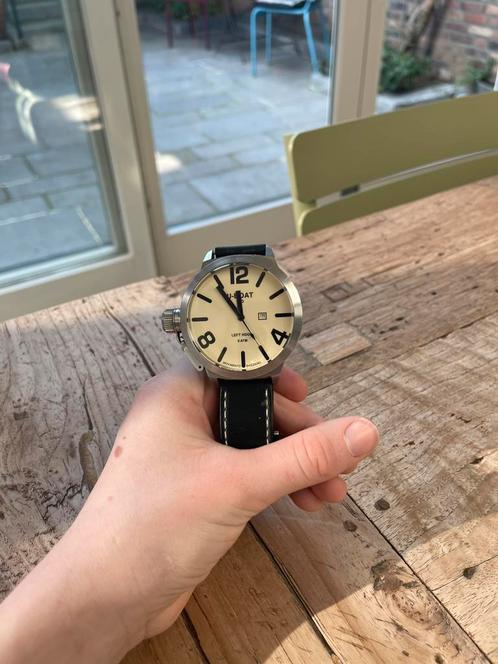 U-boat vintage horloge, Sieraden, Tassen en Uiterlijk, Horloges | Antiek, Overige merken, Staal, 1960 of later, Ophalen of Verzenden