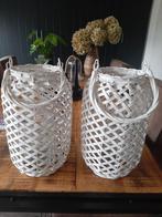 2 mooie grote decoratieve windlichten h 33 cm, Huis en Inrichting, Woonaccessoires | Kandelaars en Kaarsen, Ophalen, Zo goed als nieuw