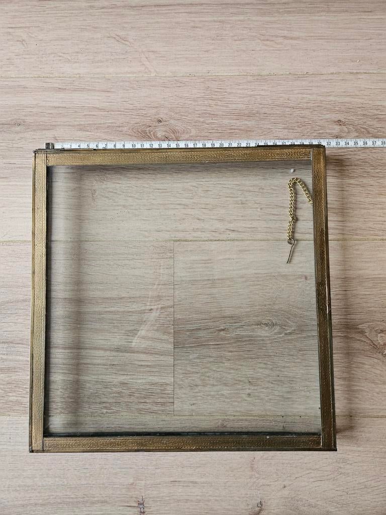Glazen vitrine kist 30x30 cm. Vintage, Ophalen of Verzenden
