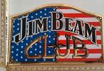 Vintage sticker Jim Bean Club Whisky Amerikaanse vlag, Ophalen of Verzenden, Zo goed als nieuw, Reclamebord
