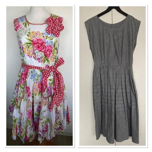 Maat S: 2x Jurk zonder mouw, Kleding | Dames, Jurken, Gedragen, Maat 38/40 (M), Overige kleuren, Knielengte, Ophalen of Verzenden