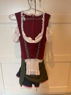 Carnaval Serveerster Jurkje Rood/Groen Maat S/M, Kleding | Dames, Carnaval, Ophalen of Verzenden, Zo goed als nieuw, Kleding