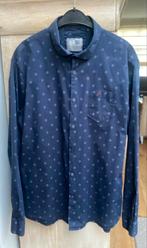 No Excess donkerblauw overhemd met printje maat XL zgan., Zo goed als nieuw, No Excess, Halswijdte 43/44 (XL), Verzenden
