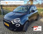 Fiat 500 E-SchuifDak- NU MET SUMMERSALE KORTING VAN 2000 eur, Gebruikt, Met garantie (alle), 4 stoelen, Zwart