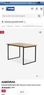 Jysk tafel 80x120, Ophalen, 100 tot 150 cm, Zo goed als nieuw, 25 tot 50 cm