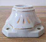 Vintage porseleinen plafond rozet voor fitting en lamp, Ophalen of Verzenden