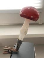 Oude vintage kerstbal paddenstoel vliegenzwam op clip, Diversen, Kerst, Ophalen of Verzenden, Gebruikt