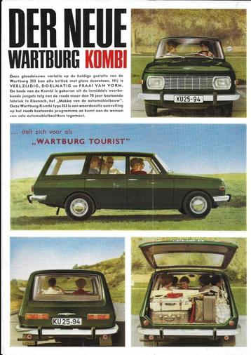 Wartburg 353 Kombi sheet A4 1967 (WA11) beschikbaar voor biedingen