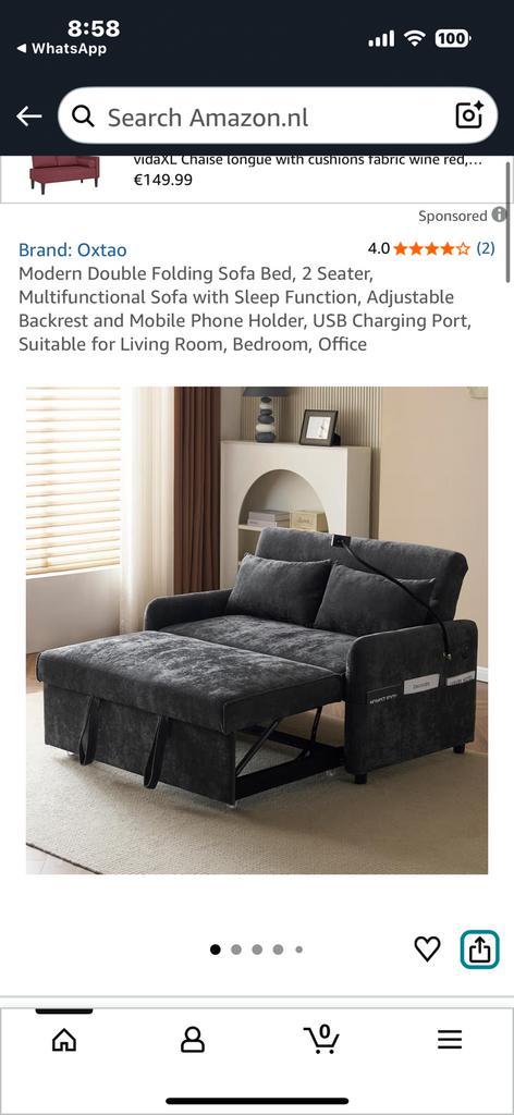 Reclining sofa new (Read description), Huis en Inrichting, Slaapkamer | Slaapbanken, Nieuw, Tweepersoons, Ophalen of Verzenden