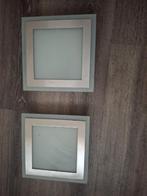 Plafondlampen - Set van 2, Ophalen of Verzenden, Gebruikt, Glas, Modern