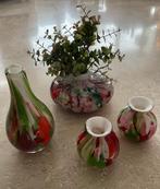 Fidrio Vaasjes - Handgeblazen glas mix color, Overige kleuren, Ophalen of Verzenden, Minder dan 50 cm, Glas