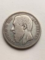 Belgie 2 Frank 1876 Leopold II, Zilver, Ophalen of Verzenden, Zilver, Losse munt