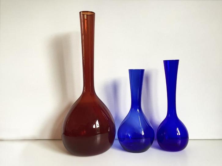 Vintage vazen Gullaskruf Arthur Percy jaren 60, Huis en Inrichting, Woonaccessoires | Vazen, Gebruikt, Overige kleuren, Minder dan 50 cm