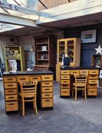 Vintage Industrieel Bureau - Houten Toonbank | Ladenkast, Ophalen, Gebruikt, Bureau