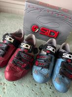 Sidi Wielrenschoenen mt38 - 2 paar: rood + lichtblauw. Samen, Ophalen of Verzenden, Gebruikt, Schoenen