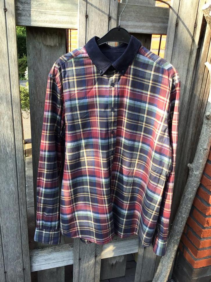 Hackett XL Winterkatoen Shirt - Zo Goed Als Nieuw!, Kleding | Heren, Overhemden, Zo goed als nieuw, Halswijdte 43/44 (XL), Overige kleuren