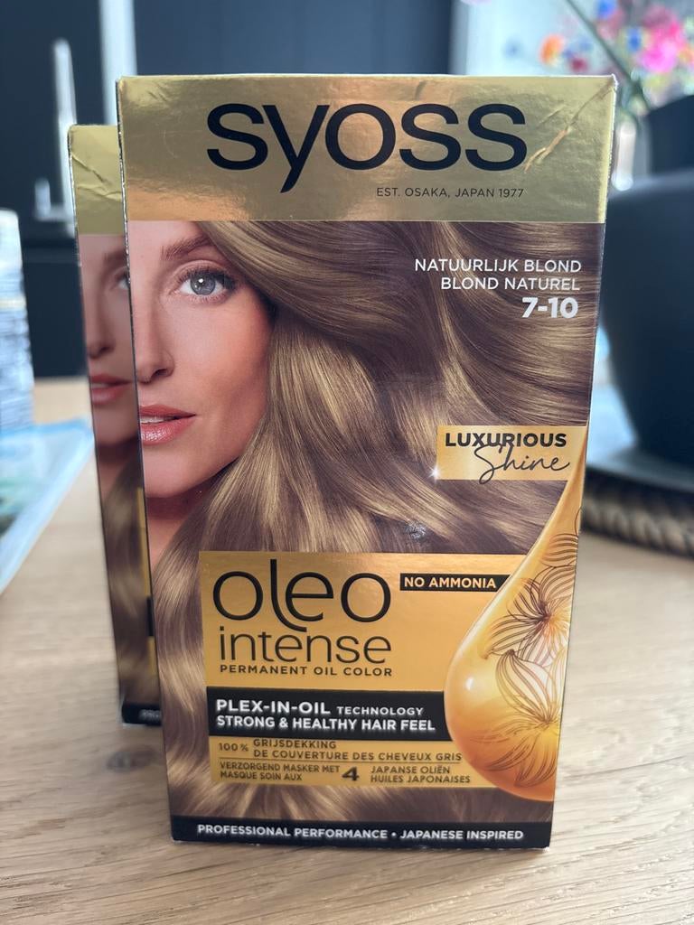 Syoss Natuurlijk Blond 7-10 Haarverf (2 stuks) - nieuw, Ophalen of Verzenden, Nieuw, Haarverzorger of -hersteller