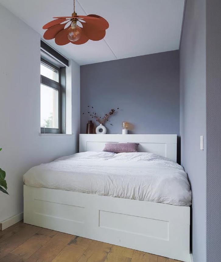 IKEA Brimnes bedframe + Valevåg matras, Huis en Inrichting, Slaapkamer | Bedden, Gebruikt, Tweepersoons, 160 cm, 200 cm, Hout