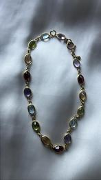 Vintage 18 karaat gouden armband met edelstenen, Sieraden, Tassen en Uiterlijk, Antieke sieraden, Verzenden, Goud, Armband