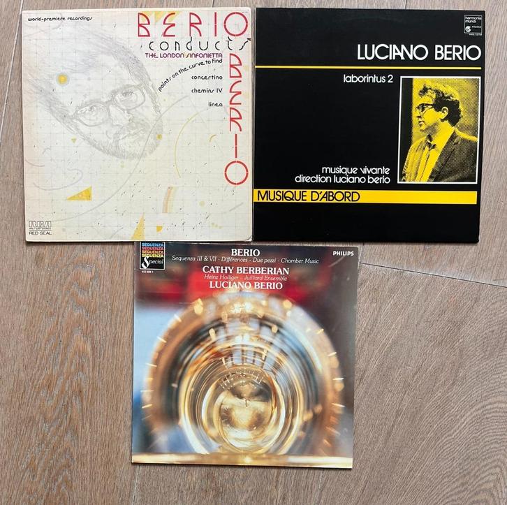 3 LP's Luciano Berio, Cd's en Dvd's, Vinyl | Klassiek, Gebruikt, Modernisme tot heden, Overige typen, 12 inch, Verzenden