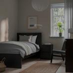 Zo goed als nieuw, Ikea Malm bed 90x200 met lades, Ophalen, 90 cm, Eenpersoons, Zwart