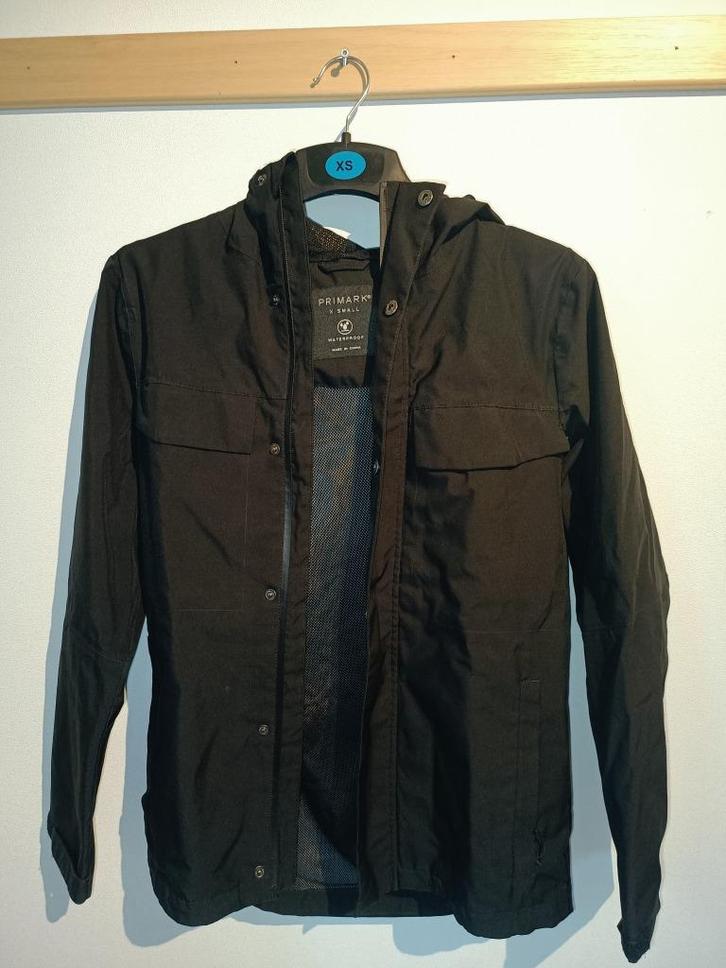 Zwarte Heren Parka met opstaande kraag - Primark, Kleding | Heren, Truien en Vesten, Gedragen, Maat 46 (S) of kleiner, Zwart, Ophalen of Verzenden