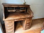 Antiek Eiken Rolluik Bureau, Huis en Inrichting, Bureaus, Ophalen, Gebruikt, Bureau