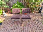 Bruine buisframe stoelen, Huis en Inrichting, Stoelen, Ophalen, Gebruikt, Bruin