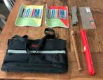 Blokfluit set met o.a. houten blokfluit, tas en tafelpupiter, Ophalen of Verzenden, Gebruikt, Overige typen, Met koffer, hoes of etui