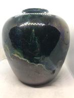 `keramiek vaas met stroom en luster glazuur, Antiek en Kunst, Ophalen of Verzenden