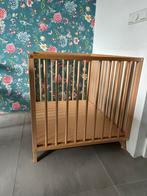 Bopita retro box naturel + Bopita luxe boxmatras 95x75x6CM, Kinderen en Baby's, Boxen, Ophalen, Nieuw, Rechthoekig, In hoogte verstelbaar