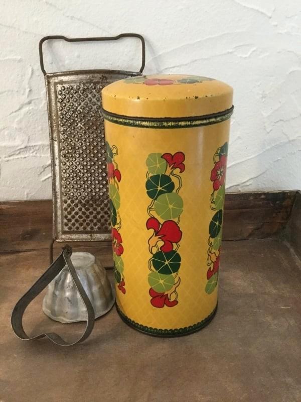 Oude Verkade beschuitbus, Verzamelen, Blikken, Gebruikt, Overige, Ophalen of Verzenden