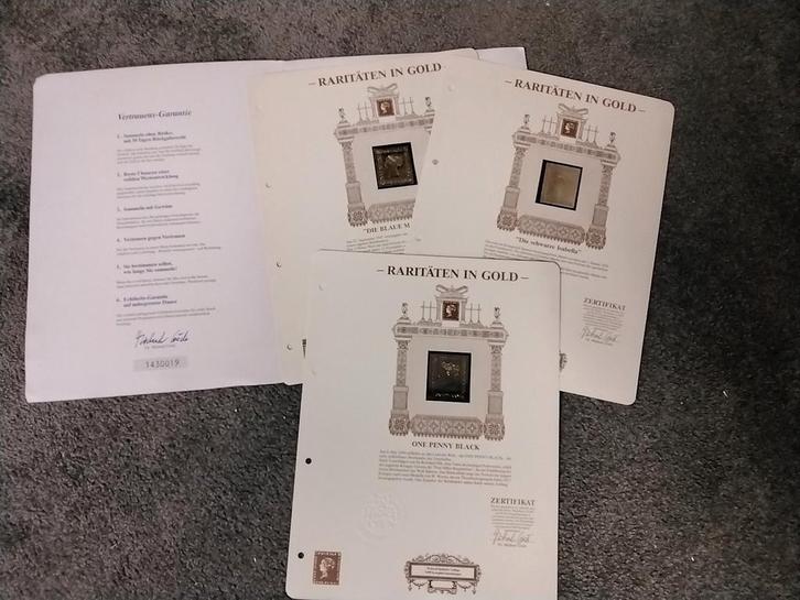 2615  gouden postzegels 3 stuks, Postzegels en Munten, Postzegels | Volle albums en Verzamelingen, Buitenland, Ophalen of Verzenden