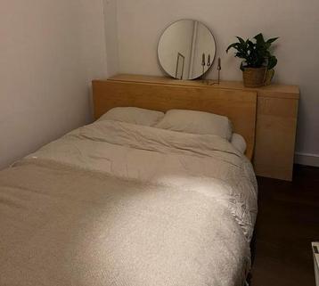 Bed ikea Malm (met evt achterstel kast + matras) beschikbaar voor biedingen