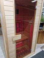 Infrarood cabine 2 persoons 110 x 100 cm. Showroom model, Ophalen of Verzenden, Nieuw, Infrarood, Complete sauna