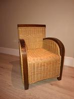 Klein rieten stoeltje, Huis en Inrichting, Gebruikt, Bruin, Vintage, Eén