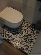 Vloertegels wit/zwart bloempatroon (2 tot 2,5m2), Ophalen, Overige materialen, Zo goed als nieuw, 20 tot 40 cm