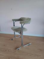 Chrome buisframe eetkamer stoelen., Huis en Inrichting, Ophalen of Verzenden, Zo goed als nieuw, Vier, Stof