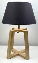 Tafel lamp hout met kap, Huis en Inrichting, Lampen | Tafellampen, Ophalen of Verzenden, Nieuw, Hout, Minder dan 50 cm