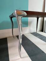 Tafel met design aluminium poten, Gebruikt, 100 tot 150 cm, 50 tot 75 cm, 50 tot 100 cm