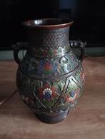 Antieke set 3 Cloisonne Chinese Aziatische  vazen lampje, Ophalen